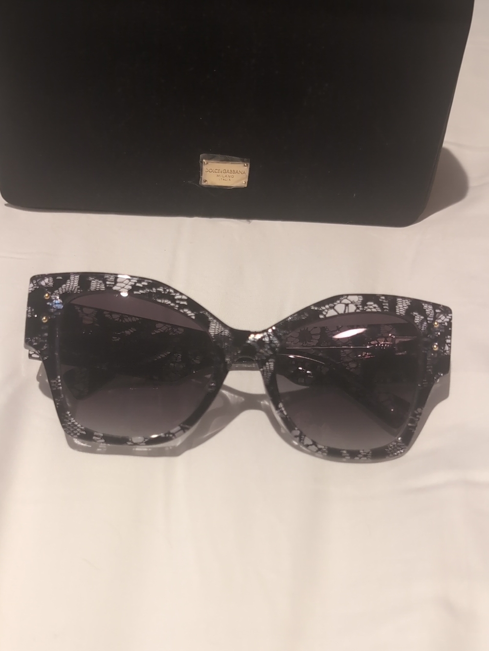 Dolce And Gabanna Lace Print Sunglasses